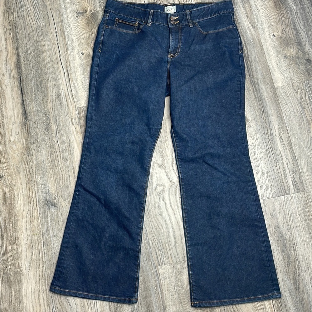 Gap Factory Women’s Dark Wash Essential Bootcut Jeans, size 14A - Picture 6 of 10